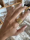 Anillo Ojo acero gold