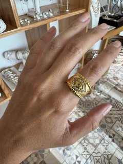 PREVENTA Anillo Ojo acero gold