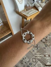 Pulsera herraduras en rodondo con pave
