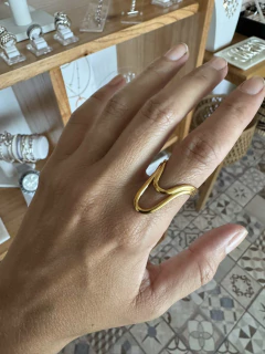 Anillo Capri acero gold - comprar online