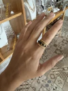 Anillo Pili regulable con ojo de tigre acero gold - comprar online
