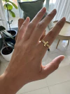 Anillo Ivy acero gold