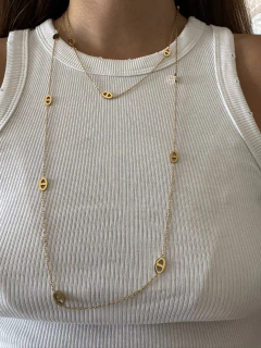 Collar Lucy largo acero gold - buy online