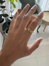 Anillo Bena acero gold
