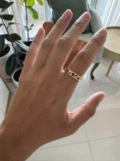 Anillo Bena acero gold