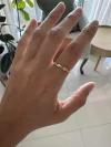 Anillo zig zag acero gold - comprar online