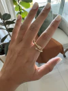 Anillo flecha regulable acero gold