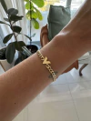 Pulsera V acero gold