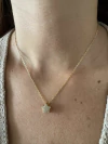 Collar estrella pasante pave acero gold - comprar online