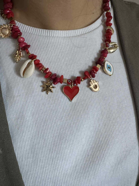 Collar Red con corazon - comprar online