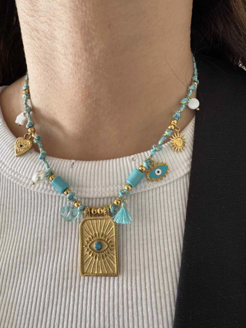 Collar Spirit acero gold