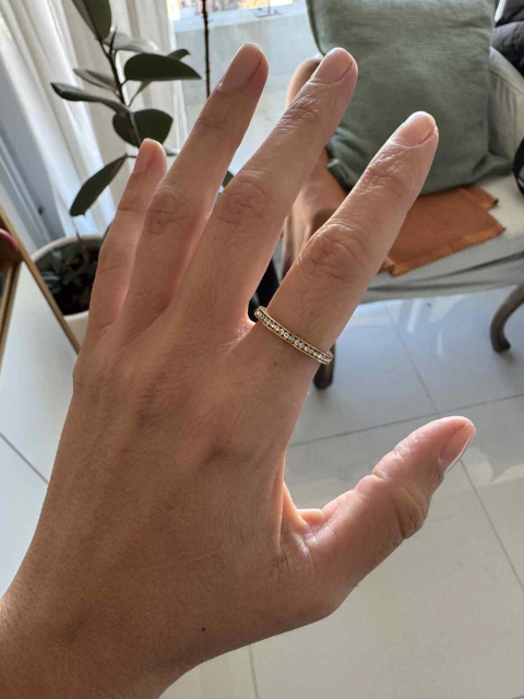 Anillo Abril fino acero gold