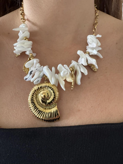 Collar Berni acero gold