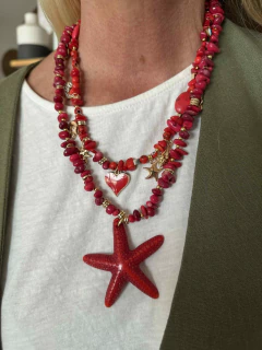 Collar Red con corazon en internet