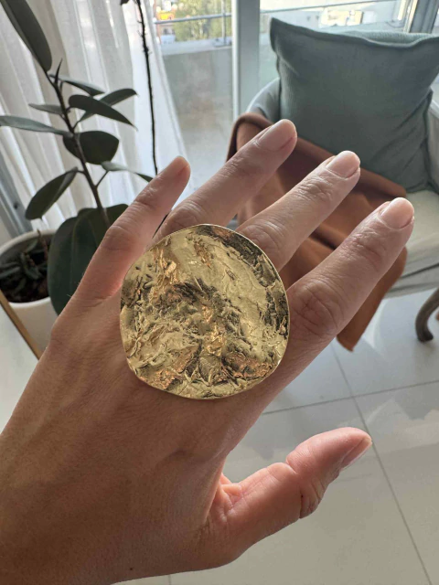 Anillo Qualy extensible dorado