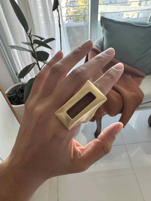 Anillo Temur dorado extensible