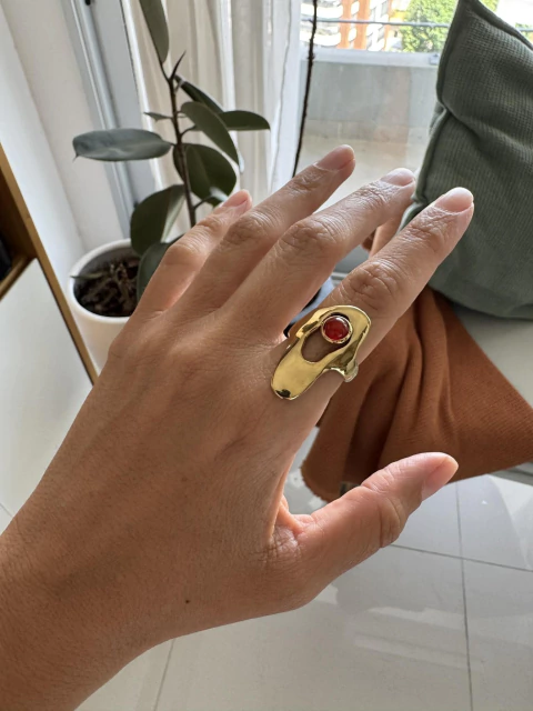 Anillo ajustable Tirk acero gold