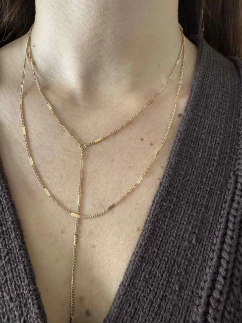 Corbatero Mitte acero gold