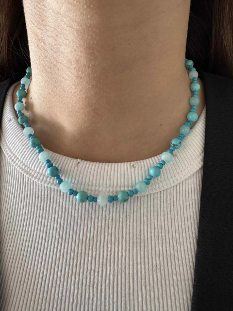 Collar Simona acero gold