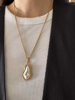 Collar Claris acero gold - comprar online