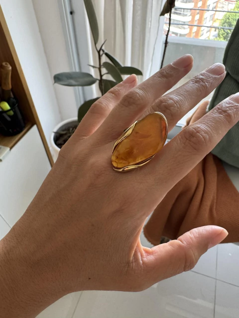 Anillo Ajustable Lim acero gold