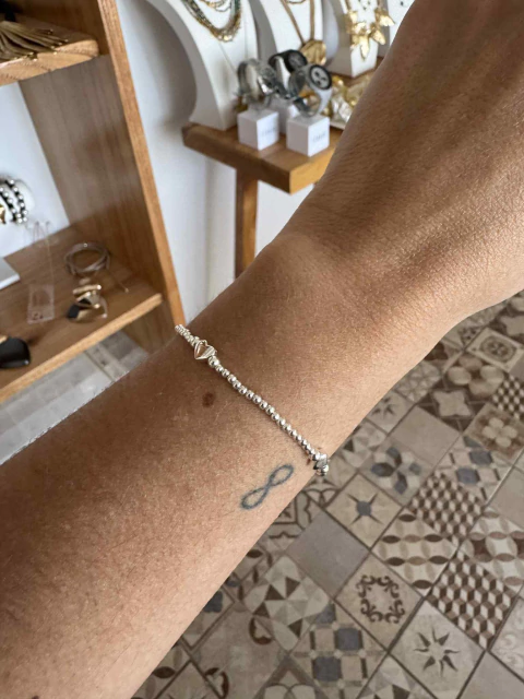 Pulsera elastica cuatro corazones