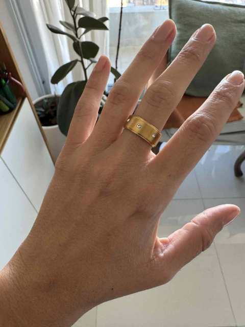 Anillo Finaly acero gold