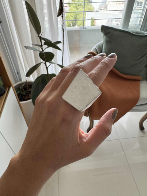 Anillo extensible Batar plateado