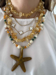 Collar Estrella marina y piedras - tienda online