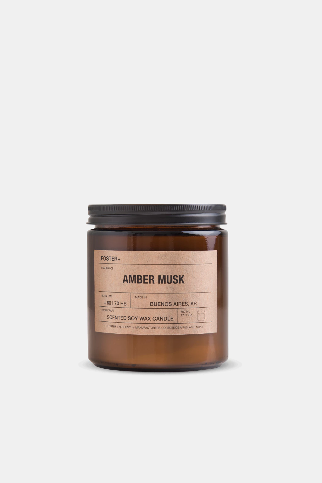 VELA DE SOJA AMBAR I 500 ML