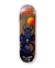 Skateboard modelo Deathwish de Jamie Foy, apresentando arte de um cavaleiro com armadura, fundo laranja e detalhes sombrios.