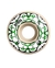 Roda de skate Bones STF Dog Night 52mm com design de cachorro e detalhes em verde e preto.