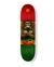 Prancha de skate Powell Peralta Spencer Semien com arte de caveira e cabelo dreadlocks, nas cores vermelho, amarelo e verde.