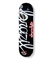 Prancha de skate Shape CHOCOLATE FTS BRAZIL DECK 8.5” com design preto e gráfico em branco e vermelho.