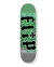 Skateboard Shape FLIP importado HKD Fast Times na cor verde, com estampa em preto e branco em padrão de quadriculado.