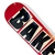 Shape Baker JF Brand Name Red 8.5” - Brabois Skateboarding  SKATE SHOP