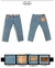 CALÇA REWIND Blue Jeans Denim GOLDEN ERA PANTS na internet