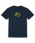 Camiseta navy com logotipo amarelo da marca ÉS no peito.
