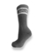 Meia SP011 listras cano alto cinza