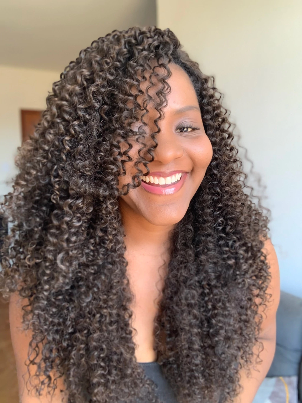 Wig Iza (Castanho com mechas)