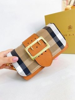 Bolsa premium couro legítimo média HAMPSHIRE VINTAGE CHECK LEATHER CROSS-BODY 24581 - Pigmeu Store