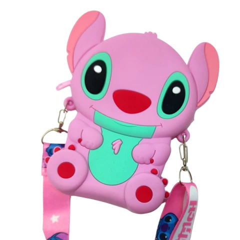 Bolsa Pochete Stitch Emborrachada - Menina de Laço - Maior loja de acessórios infantis há 16 anos colorindo e enfeitando meninas!