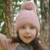 Gorro de Inverno Mãe e Filha Rosa Vintage - loja online