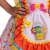Vestido Junino Borboleta Laranja + par de acessórios - Menina de Laço - Maior loja de acessórios infantis há 16 anos colorindo e enfeitando meninas!
