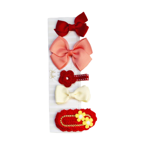 Kit com 5 laços de cabelo