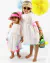 Bata / Saída de Praia iNFANTIL com pompons coloridos Pink Nuvem - comprar online