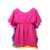 Bata / Saída de Praia iNFANTIL com pompons coloridos Pink Nuvem