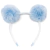 Tiara Pompom Algodão Doce Azul Claro G - comprar online