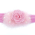 Faixa Flor Pompom Pérola Rosa - Menina de Laço - Maior loja de acessórios infantis há 16 anos colorindo e enfeitando meninas!