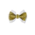 Laço Natal Dourado/Branco Glam Médio